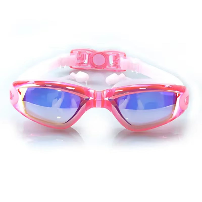 Swimming Goggles Adult Pool Glasses anti Fog Men Women UV Protection Optical Waterproof Swim Eyewear with Earplugs