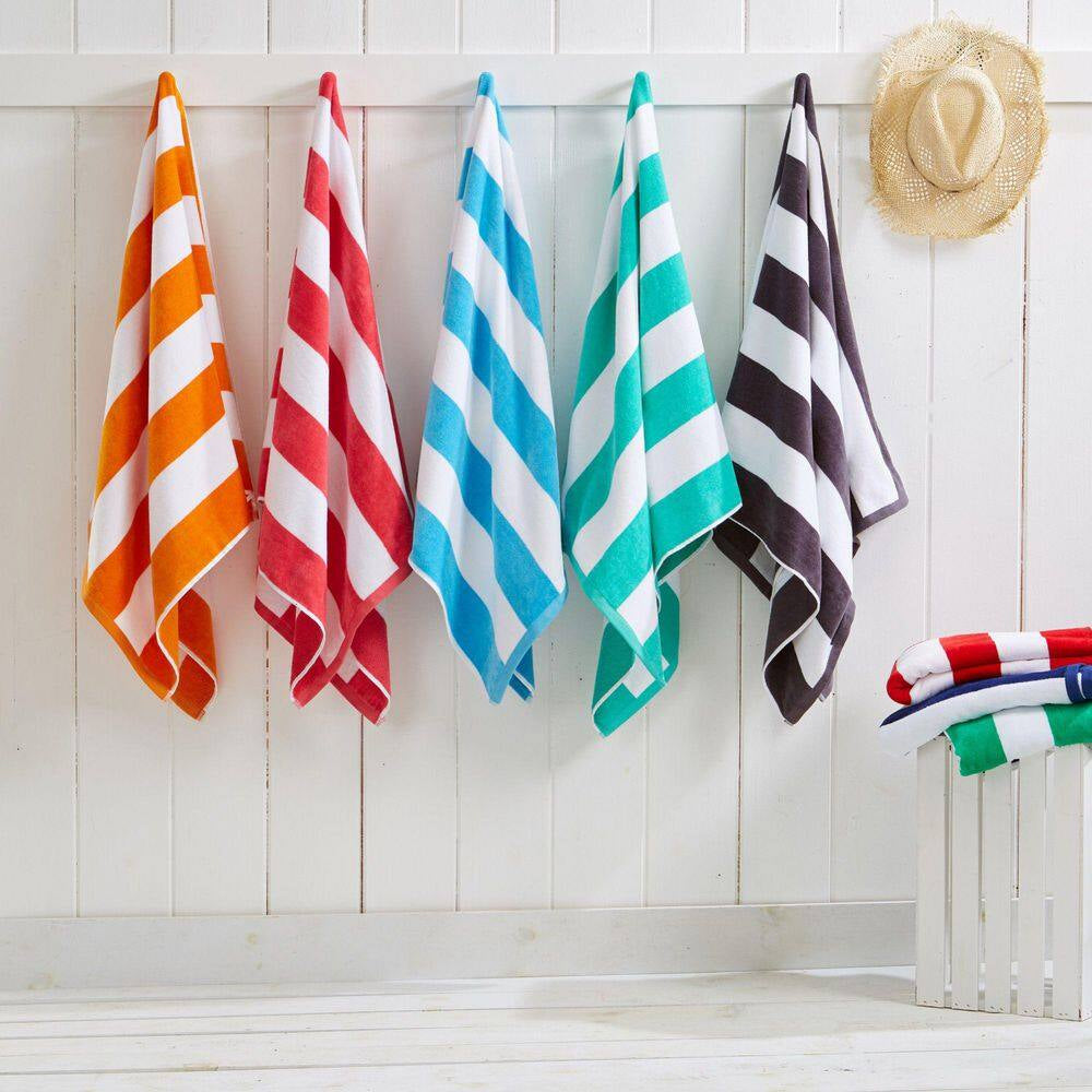 Orange Oversized 100% Cotton Cabana Beach and Pool Towels