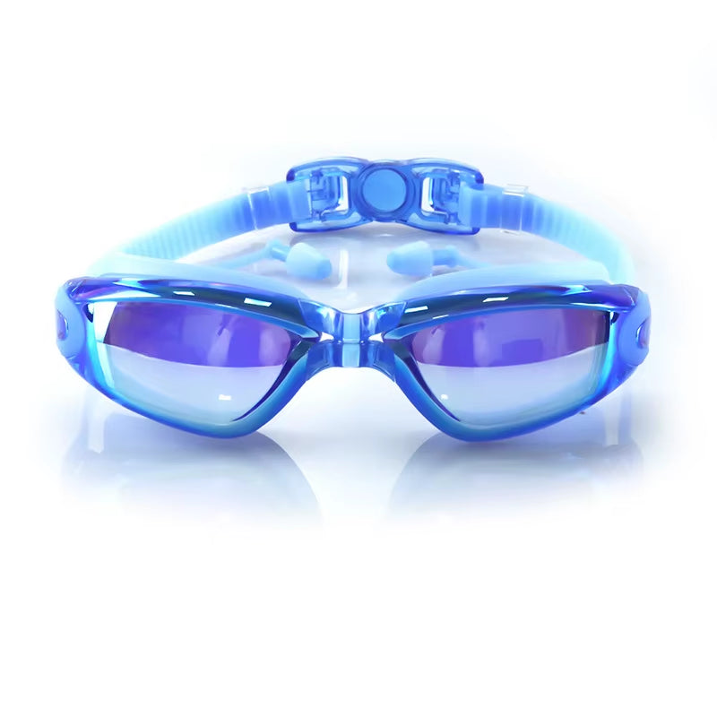 Swimming Goggles Adult Pool Glasses anti Fog Men Women UV Protection Optical Waterproof Swim Eyewear with Earplugs